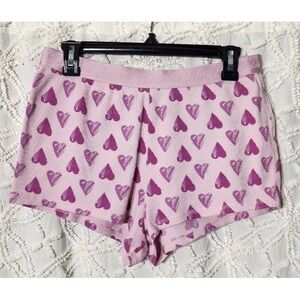 Victoria's Secret Womens Lounge Shorts‎ Size Large Pink Waffle Knit Cozycore